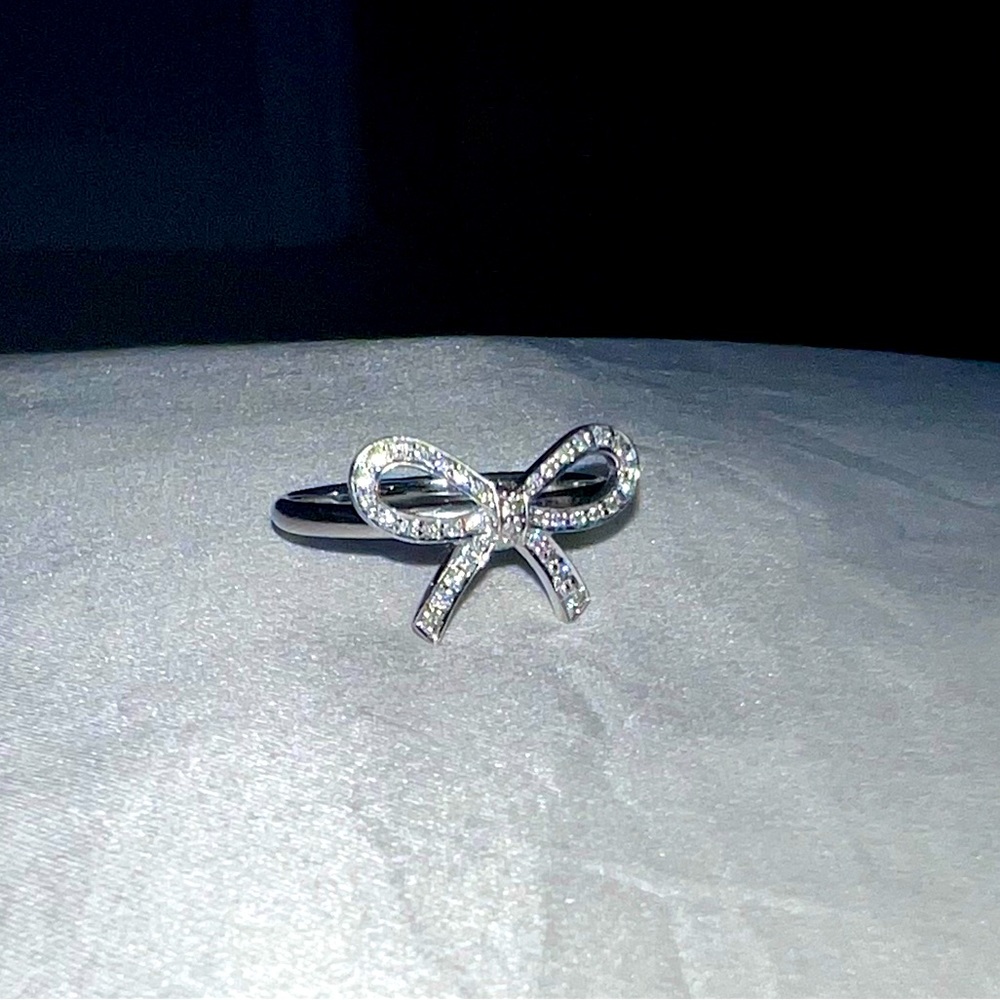 Tiffany Diamond Bow Ring Size 7